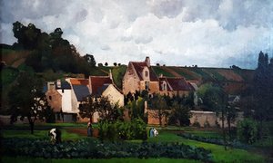 ポントワーズのエルミタージュ 作： Camille Jacob Pissarro